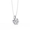 White Gold Six-Prong Round Brilliant Crown Pendant