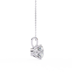 White Gold Six-Prong Round Brilliant Crown Pendant