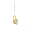 Yellow Gold Six-Prong Round Diamond Solitaire Pendant