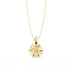 Yellow Gold Six-Prong Round Diamond Solitaire Pendant