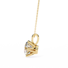 Yellow Gold Six-Prong Round Diamond Solitaire Pendant