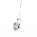 White Gold Six-Prong Round Brilliant Crown Pendant