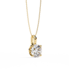 Yellow Gold Round Solitaire Diamond Pendant