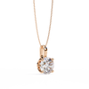 Rose Gold Round Solitaire Diamond Pendant