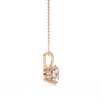Rose Gold Round Solitaire Diamond Pendant