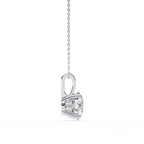 White Gold Classic Four-Claw Round Solitaire Pendant