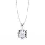 White Gold Classic Four-Claw Round Solitaire Pendant