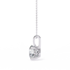 White Gold Classic Four-Claw Round Solitaire Pendant