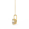 Yellow Gold Round Solitaire Diamond Pendant
