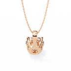 Rose Gold Round Solitaire Diamond Pendant