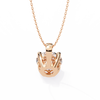 Rose Gold Round Solitaire Diamond Pendant