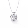White Gold Classic Four-Claw Round Solitaire Pendant