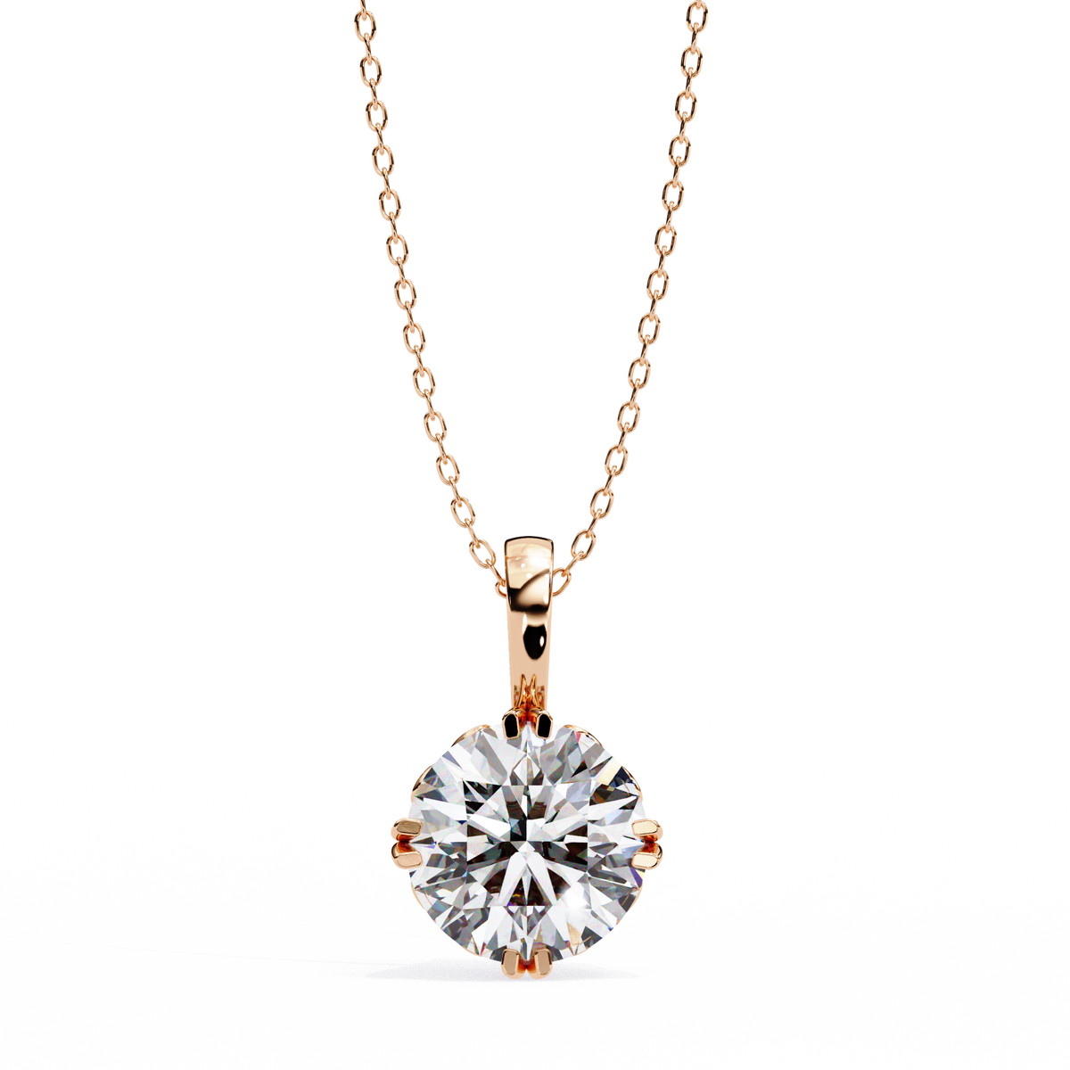Round Solitaire Diamond Pendant