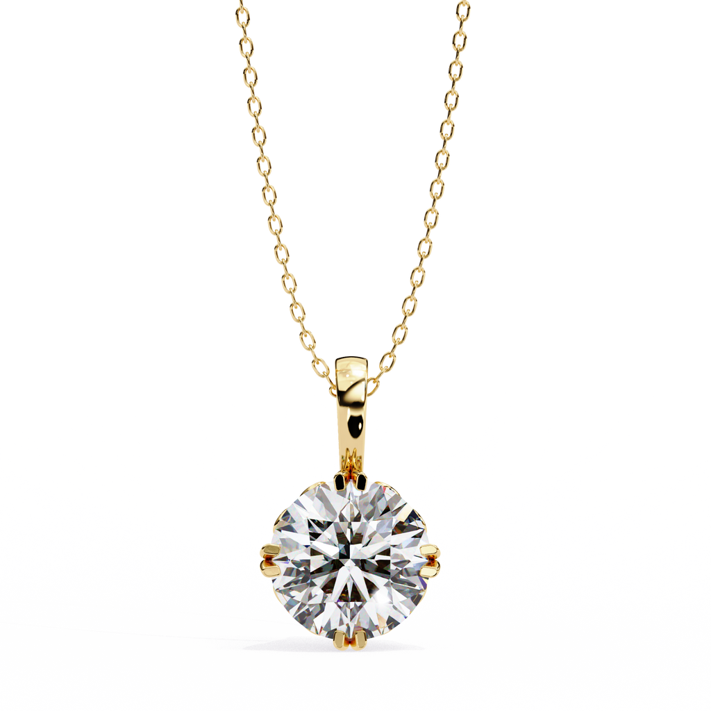 Round Solitaire Diamond Pendant