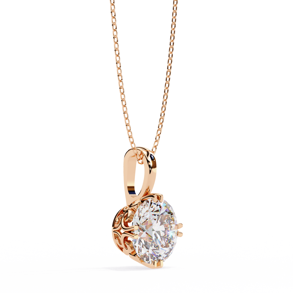 Round Solitaire Diamond Pendant