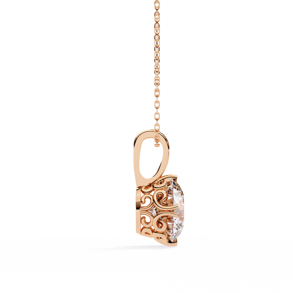 Round Solitaire Diamond Pendant