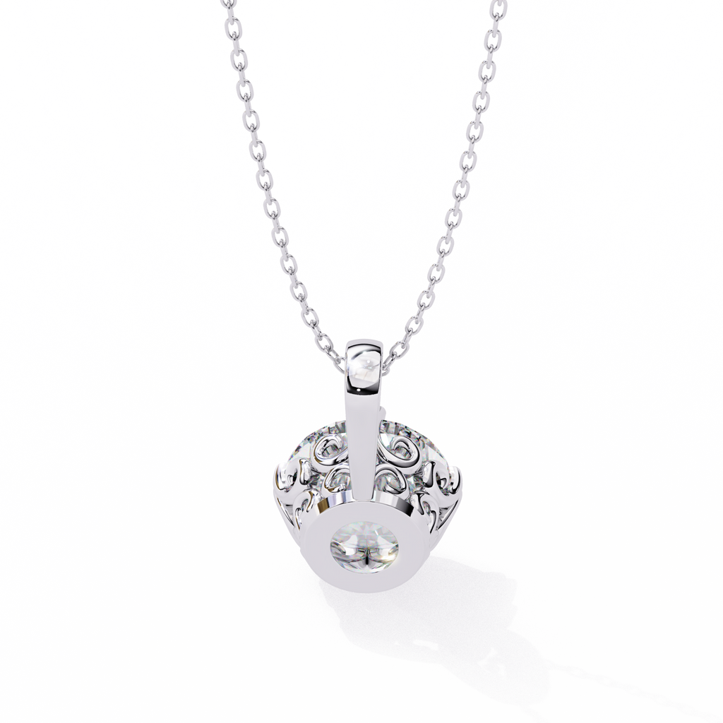 Round Solitaire Diamond Pendant