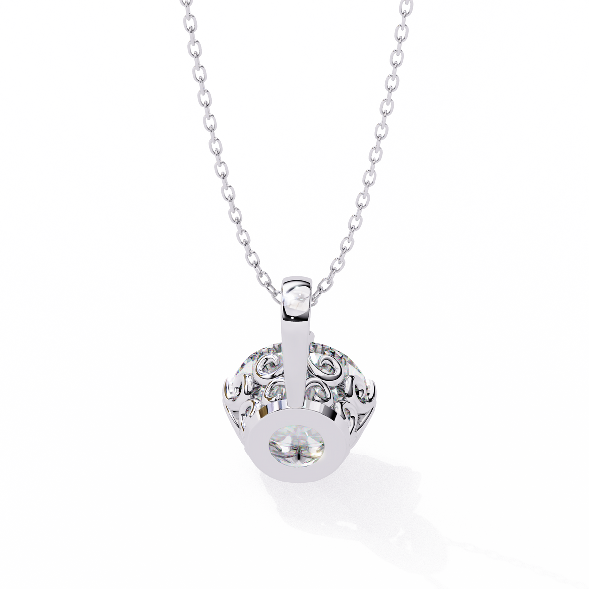 Round Solitaire Diamond Pendant