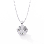 White Gold Round Brilliant Double-Prong Polished Bail Pendant