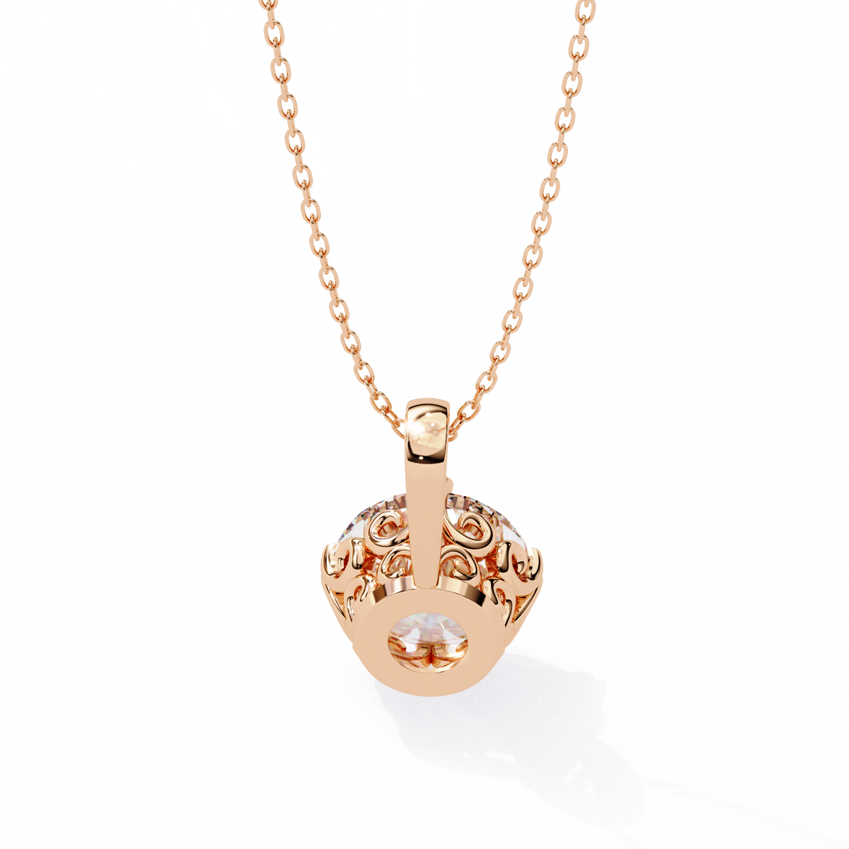 Round Solitaire Diamond Pendant
