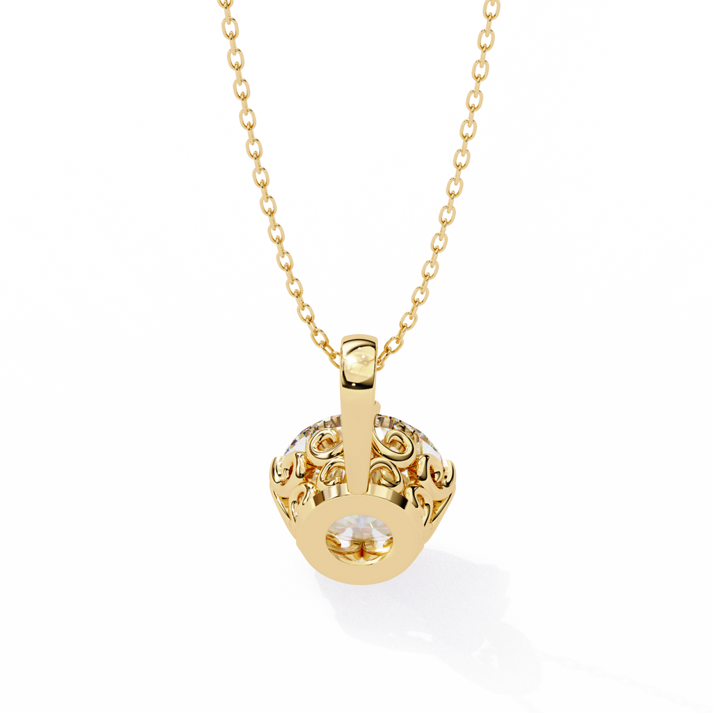 Round Solitaire Diamond Pendant