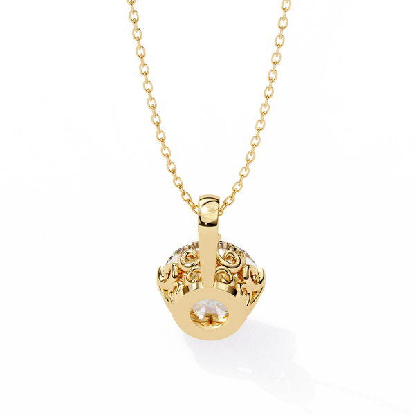 Round Solitaire Diamond Pendant