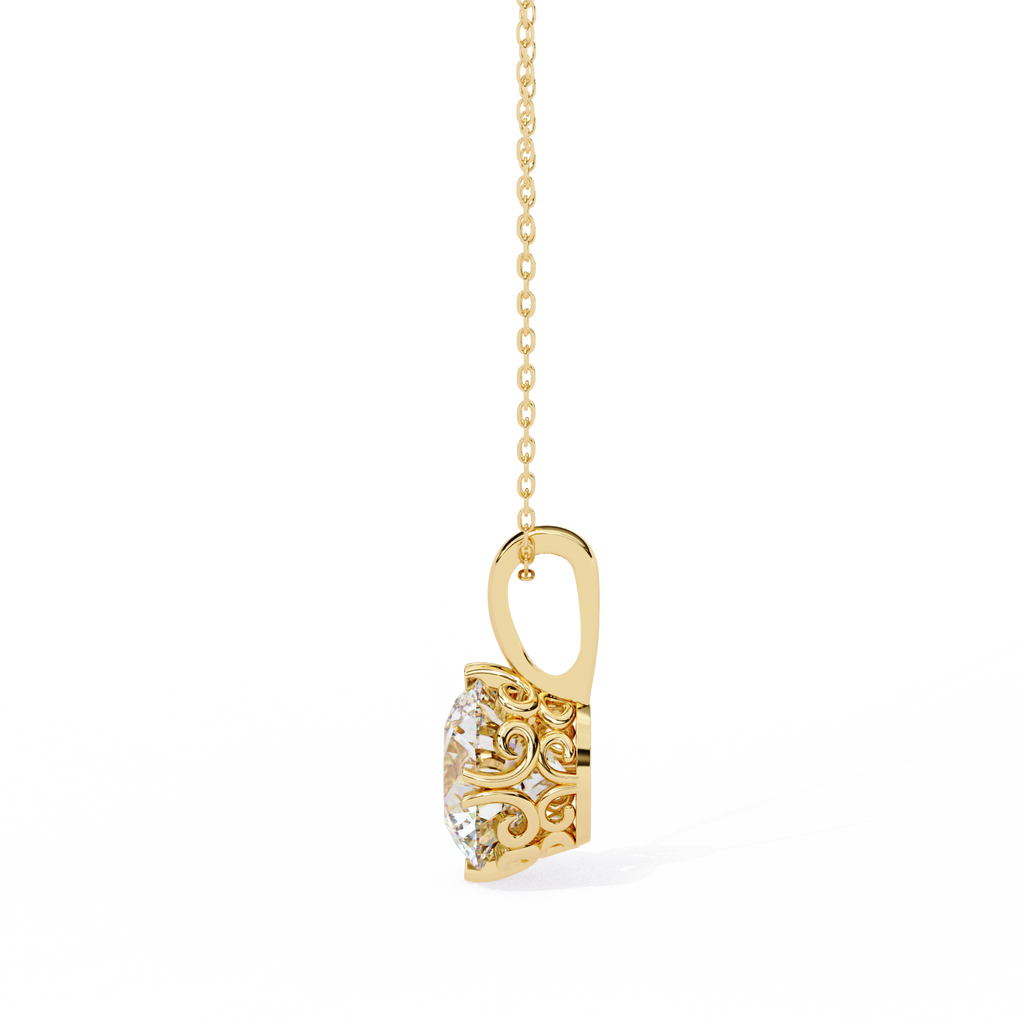Round Solitaire Diamond Pendant