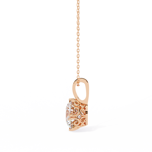 Round Solitaire Diamond Pendant