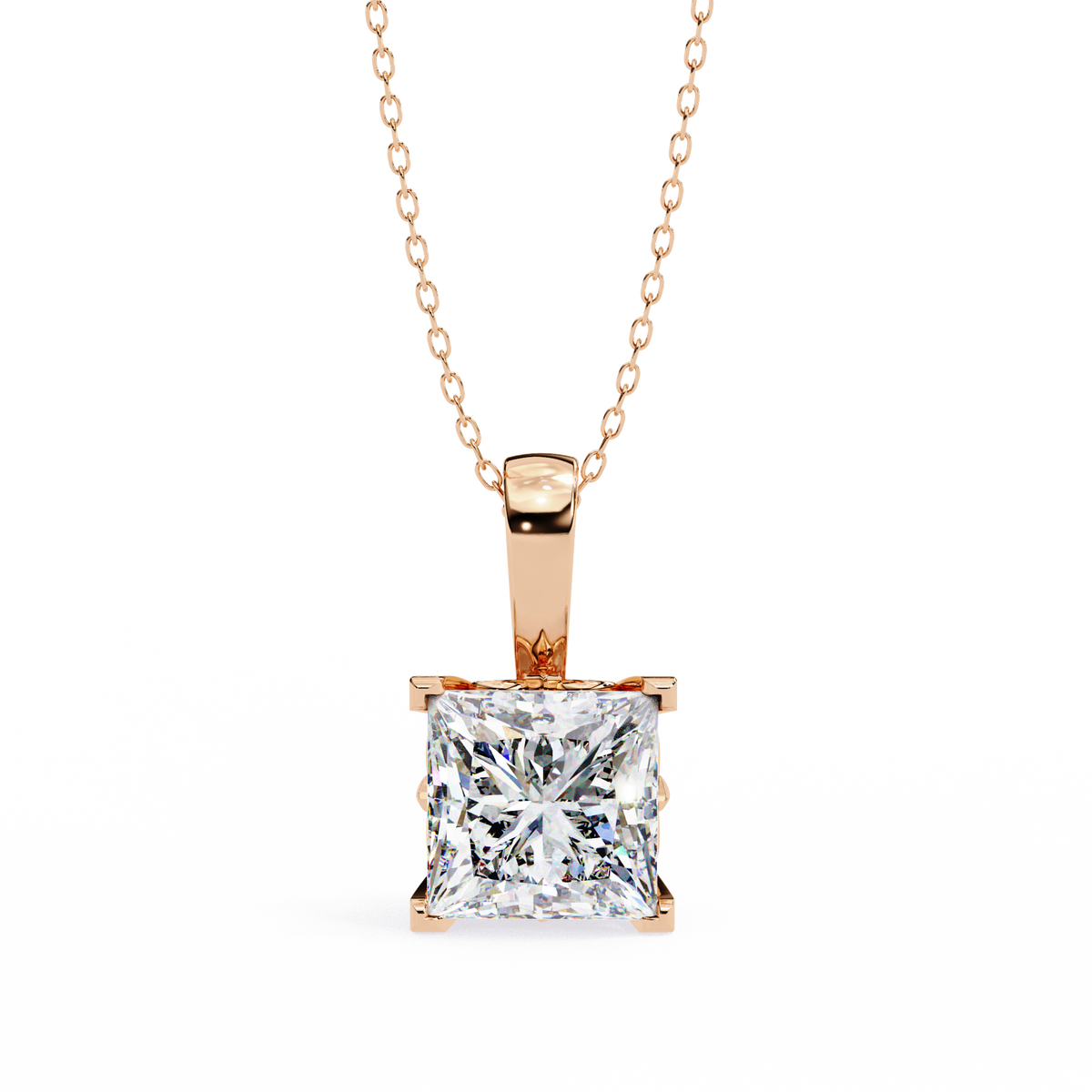 Natural Diamond Solitaire Pendant