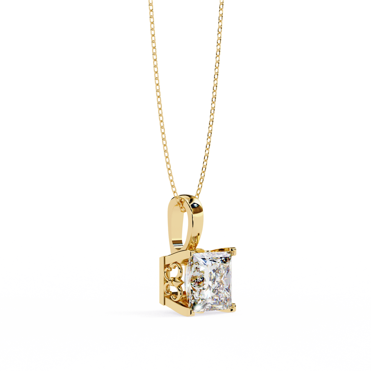 Natural Diamond Solitaire Pendant