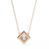 Princess-Cut Bezel Set Natural Diamond Pendant