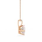 Princess-Cut Natural Diamond Solitaire Pendant