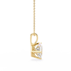Princess-Cut Natural Diamond Solitaire Pendant