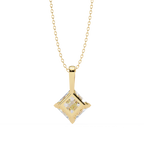 Princess-Cut Natural Diamond Solitaire Pendant