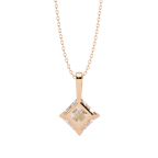 Princess-Cut Natural Diamond Solitaire Pendant