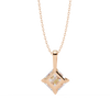 Princess-Cut Natural Diamond Solitaire Pendant