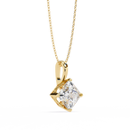 Princess-Cut Natural Diamond Solitaire Pendant