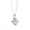 Princess-Cut Natural Diamond Solitaire Pendant
