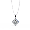 Princess-Cut Natural Diamond Solitaire Pendant