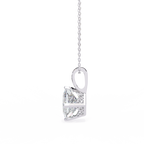 White Gold Princess Cut Diamond Kite Drop Pendant