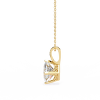 Princess-Cut Natural Diamond Solitaire Pendant