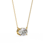 Oval Cut Diamond Solitaire Pendant
