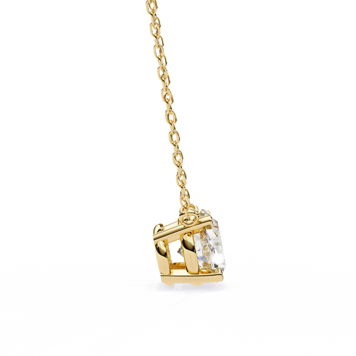Oval Cut Diamond Solitaire Pendant