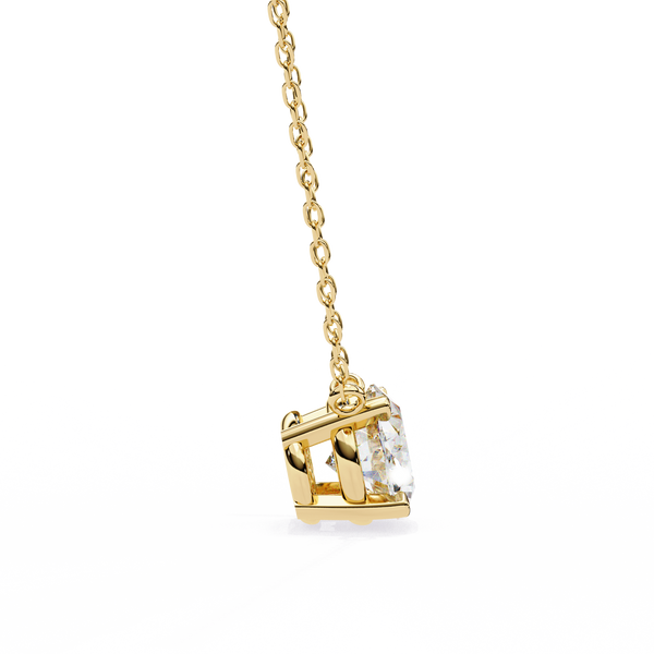 Oval Cut Diamond Solitaire Pendant
