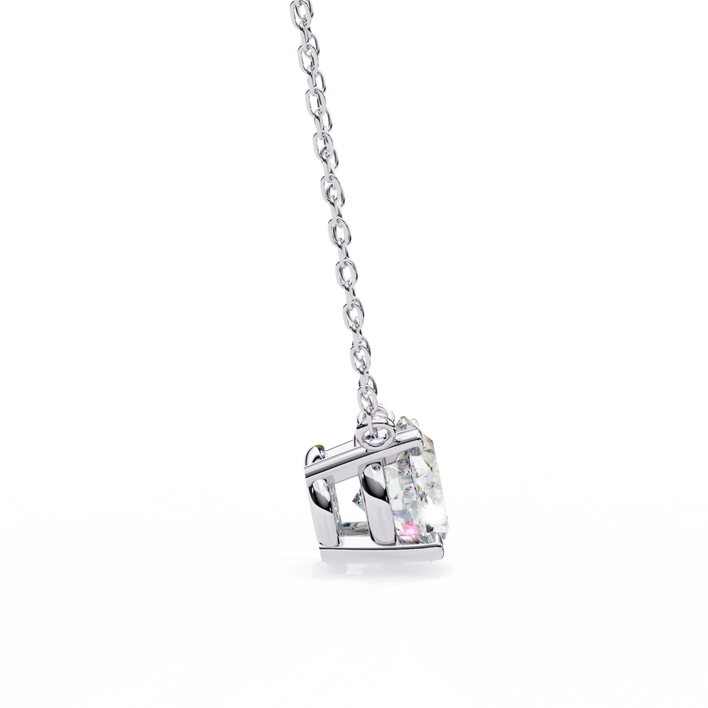 Oval Cut Diamond Solitaire Pendant