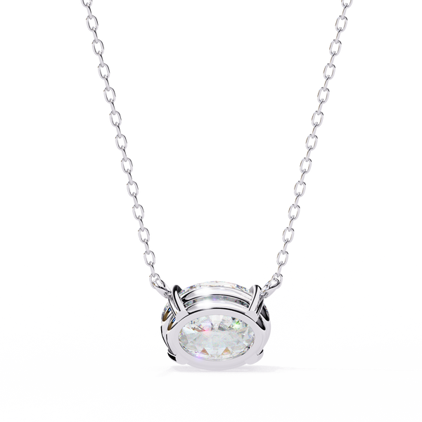 Oval Cut Diamond Solitaire Pendant