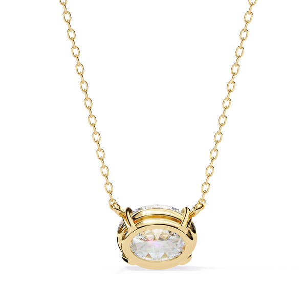 Oval Cut Diamond Solitaire Pendant