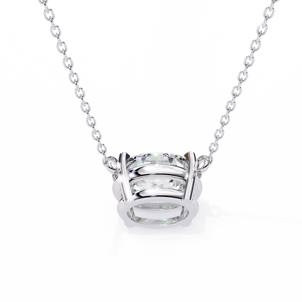 Oval Cut Diamond Solitaire Pendant