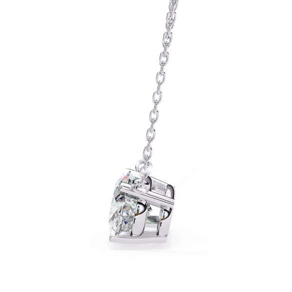 Oval Cut Diamond Solitaire Pendant