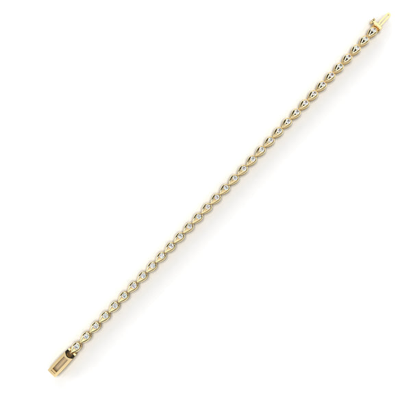 Bezel-Set Diamond Tennis Bracelet
